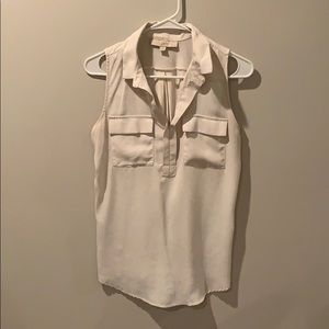 Loft ivory polyester blouse